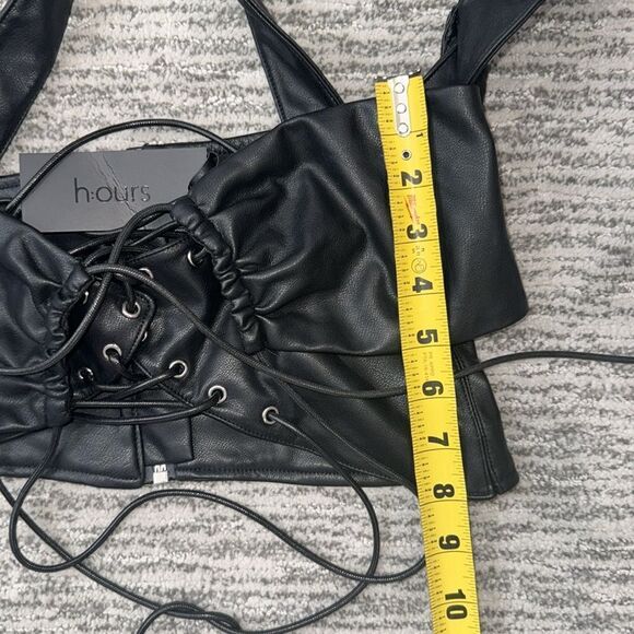 NWT H:ours Women's Adriana Black Crop-top XS - Picture 7 of 12